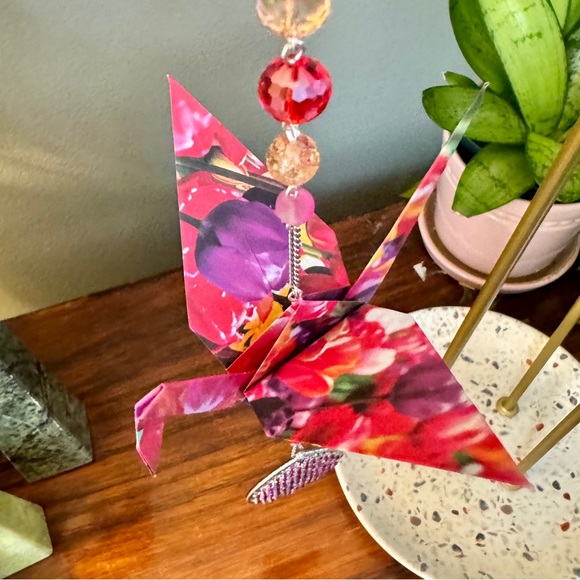 Origami Crane Ornament #1230 - Large - Picture 5 of 7